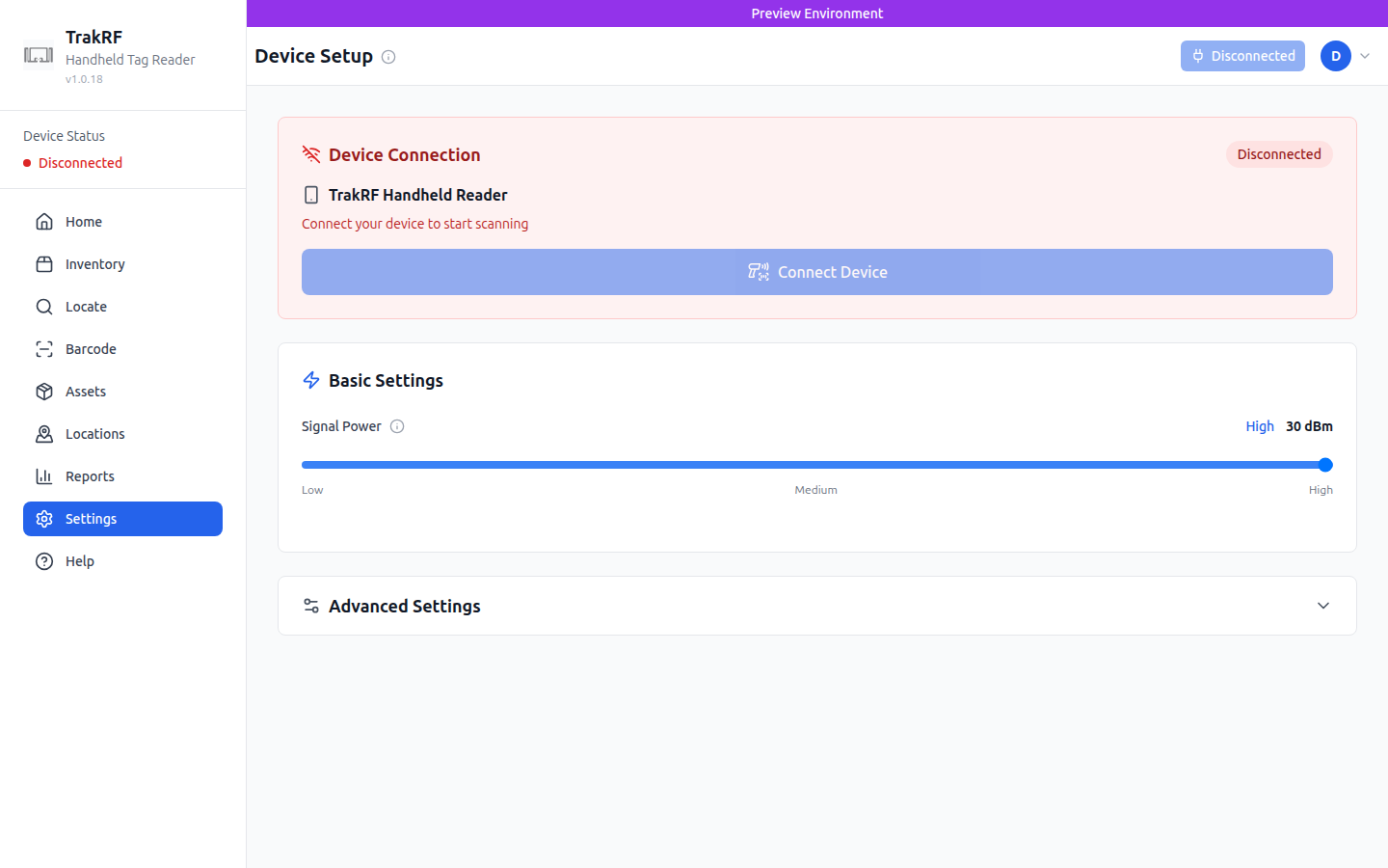 Settings desktop screenshot